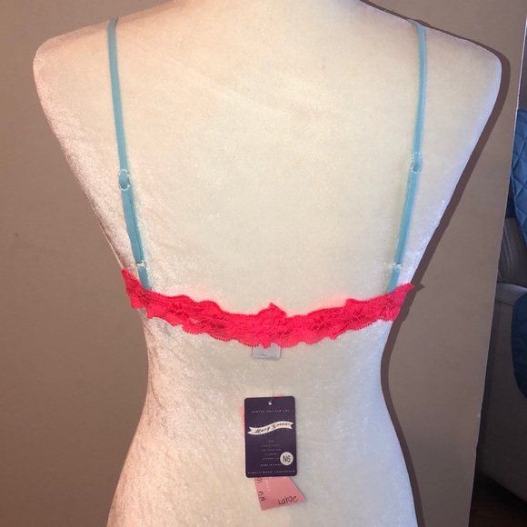 Mary Green Bralette Hot Pink/Light Blue Size L - Picture 2 of 3